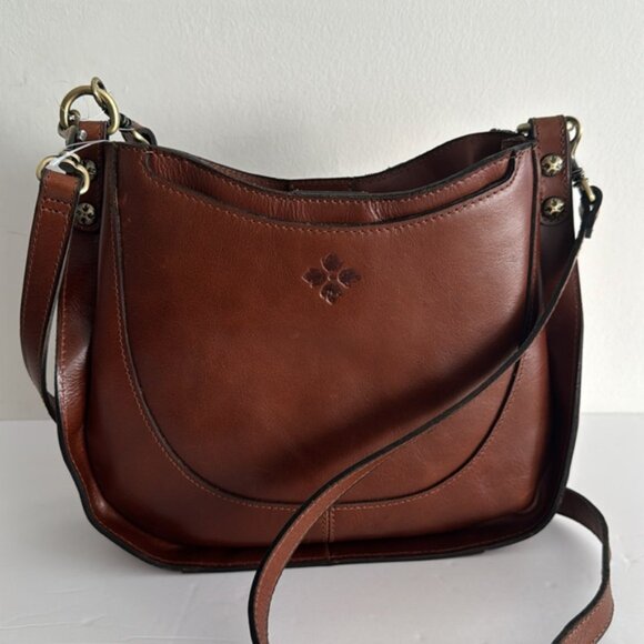 Patricia Nash Caletta Hobo Crossbody Bag Distessed VTG Leather Cognac - Picture 9 of 16